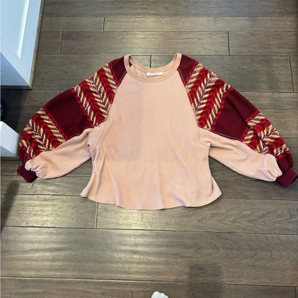 We The Free Dusty Pink Knit Top - Picture 3 of 4